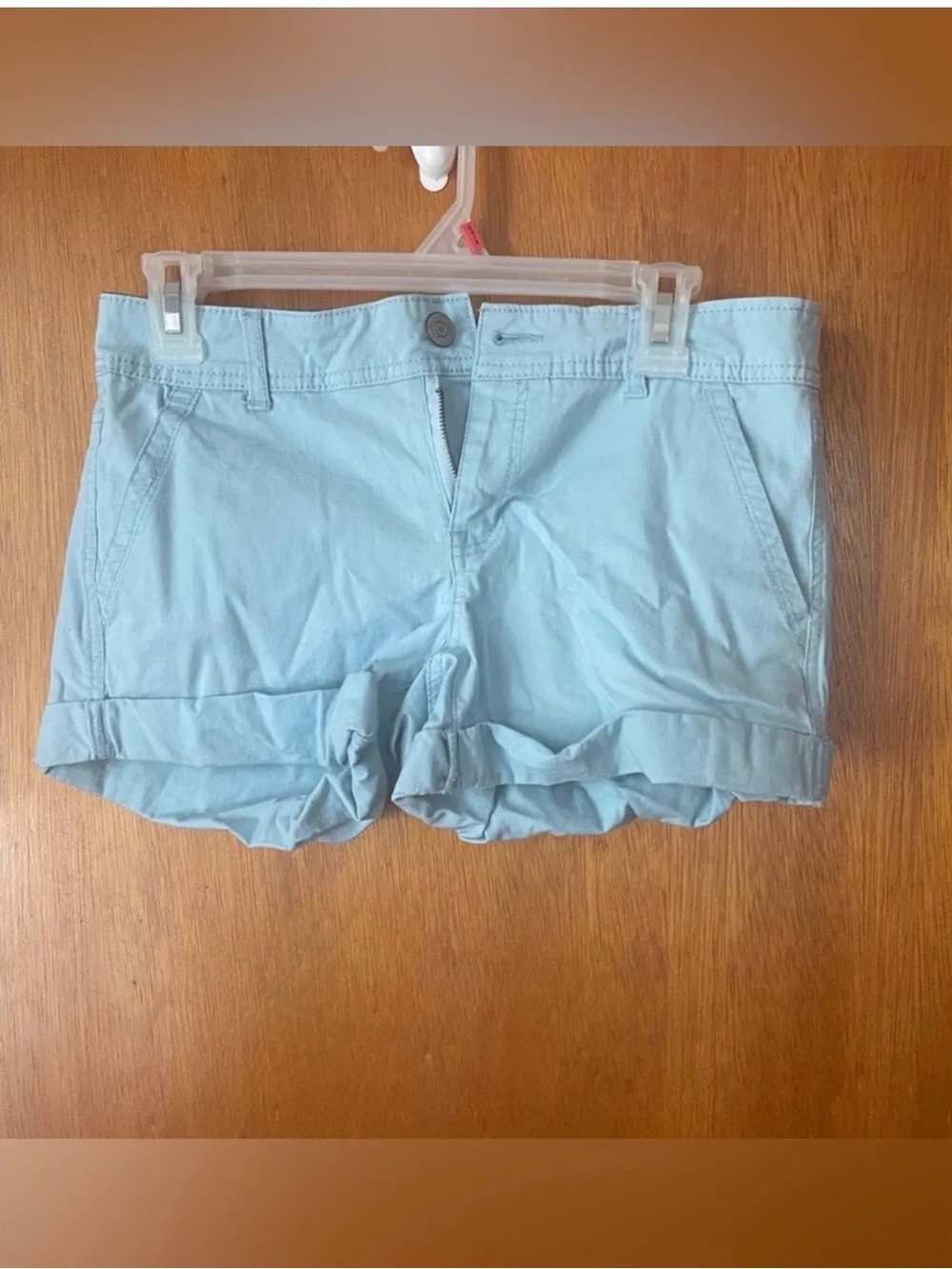Light Blue Women's Rolled-Hem Shorts